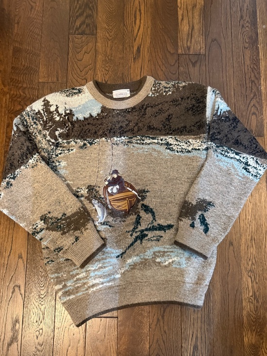 Gabicci Other - Vintage Gabicci Fisherman Boat Scene Wool Blend Sweater Made in England M